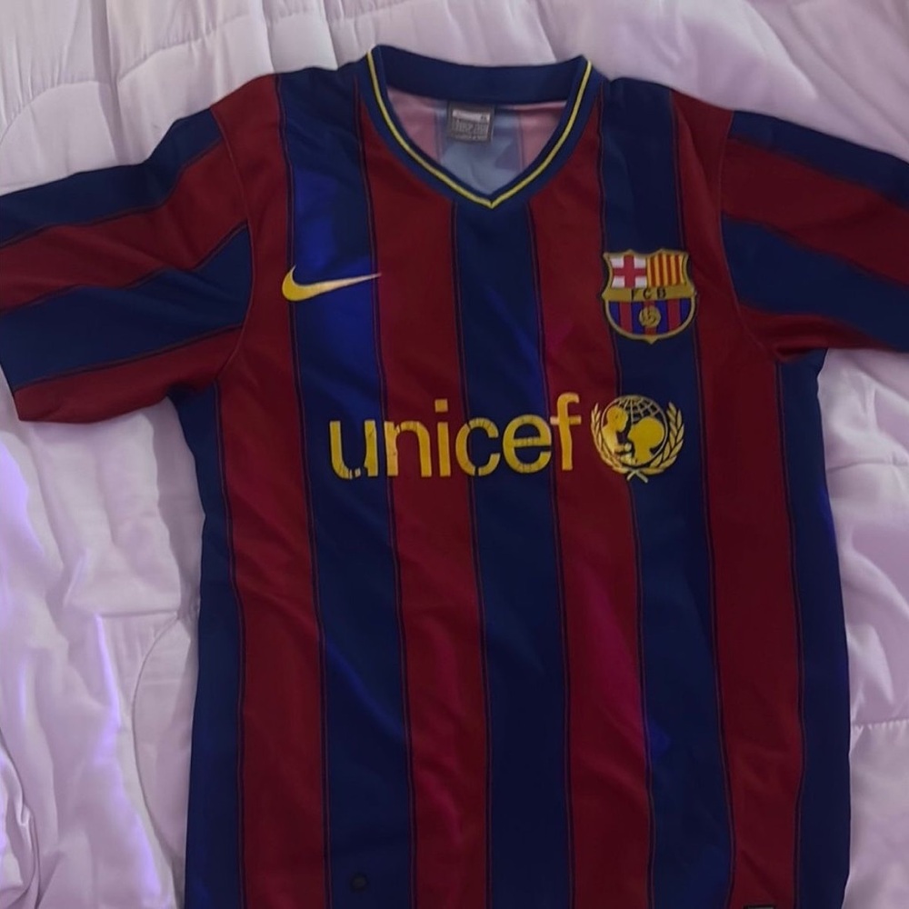 Nike Men's Barcelona Jersey - Red, Blue, Yellow